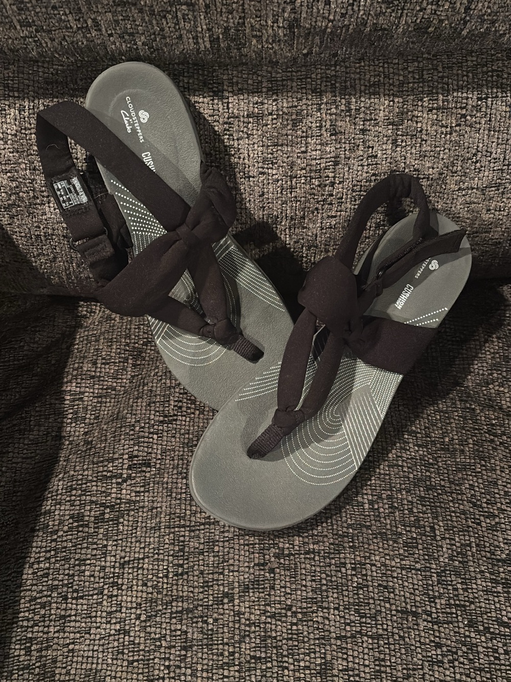 Cloudsteppers by Clarks Black Knotted Slingback Sandals